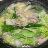 豚バラ肉と白菜のあったか白味噌鍋